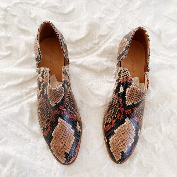 Madewell The Gloria Shoe Boot in Snake Embossed Leather Size 8.5 New - Picture 7 of 11